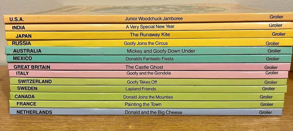 Disney’s Small World Library Book Collection, Vintage Walt Disney Books, Vintage